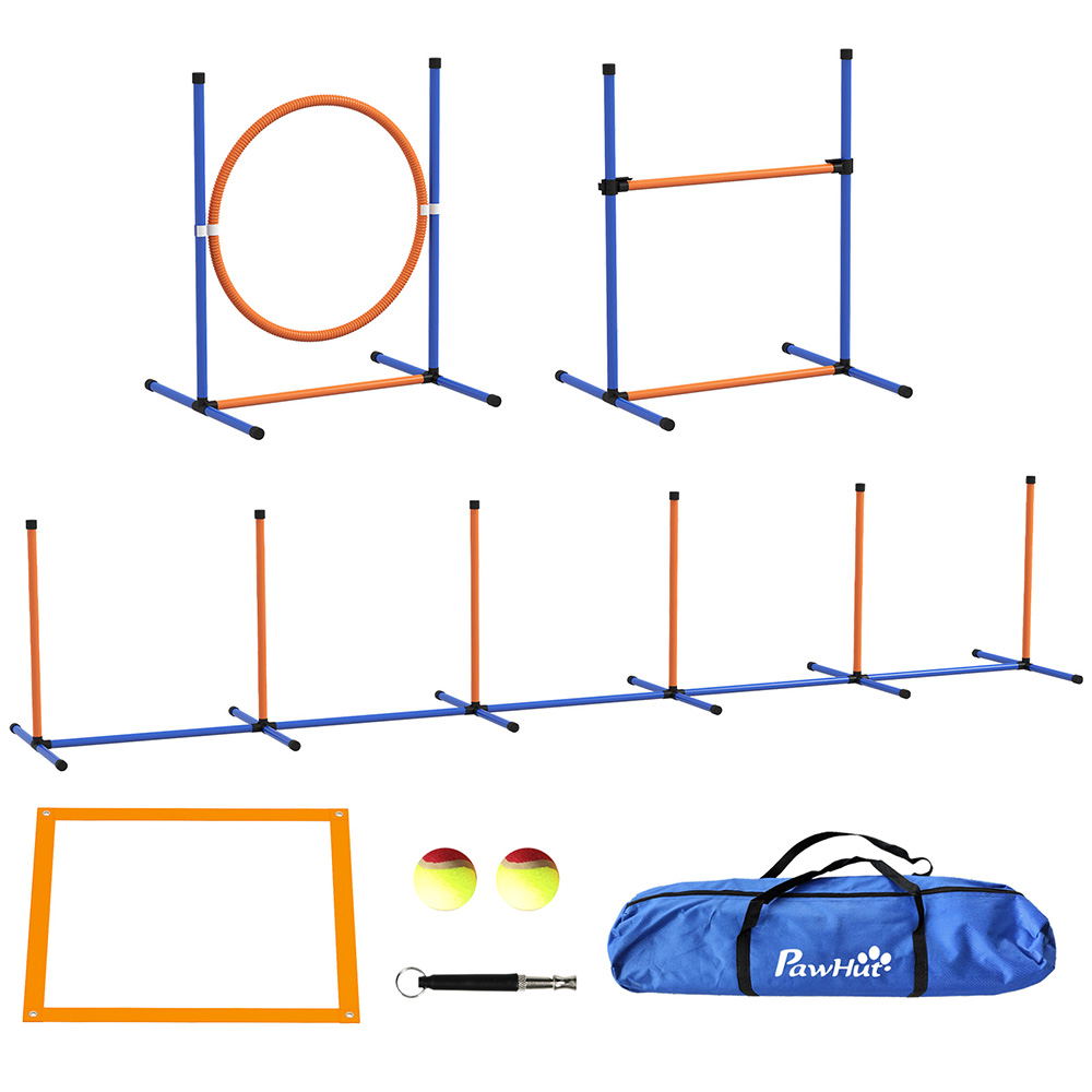PawHut 4 Piece Dog Agility Set with Carry Bag Image 3