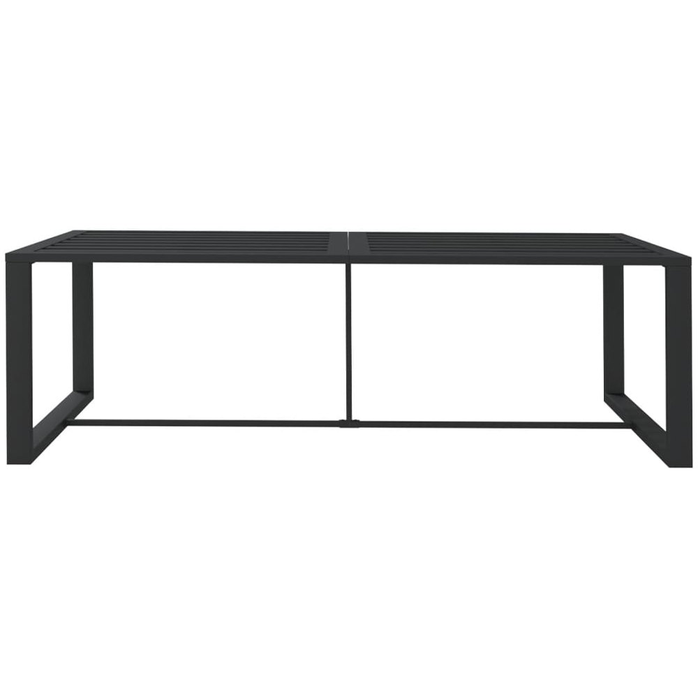 vidaXL 6 Seater Aluminium Rectangular Outdoor Dining Table Anthracite Image 3