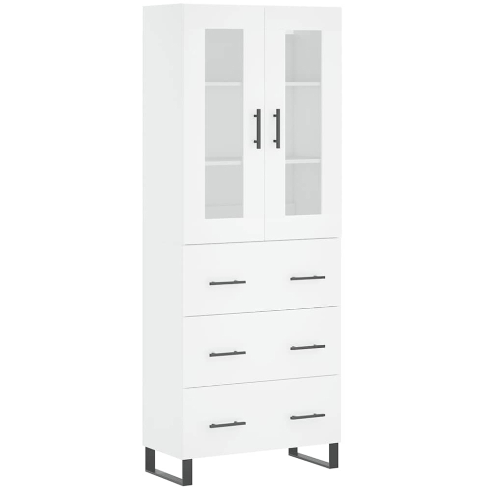 vidaXL 3 Door 3 Drawer White Highboard with Adjustable Shelves Image 2