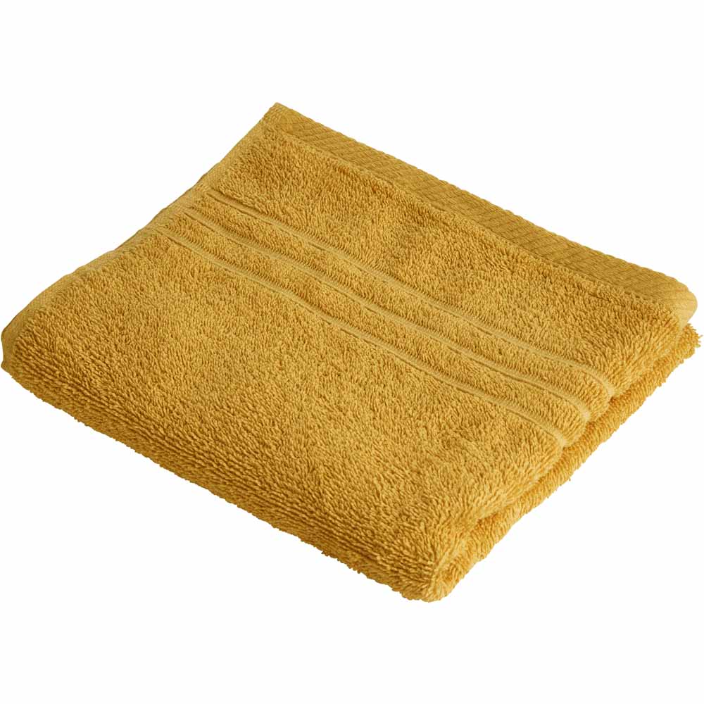 Wilko  Mustard Hand Towel Image 1