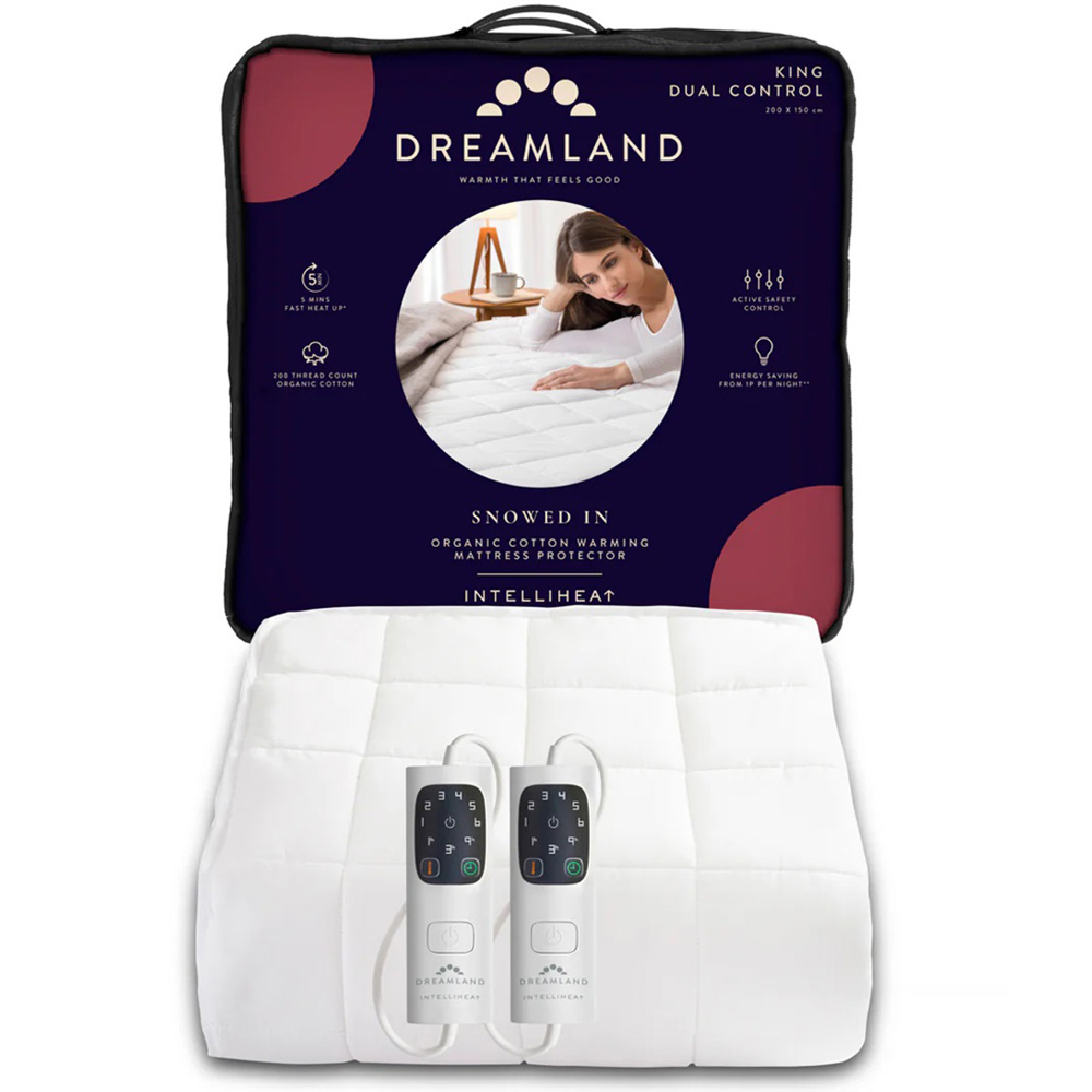 Dreamland King Size Dual Control Heated Mattress Protector Image 2