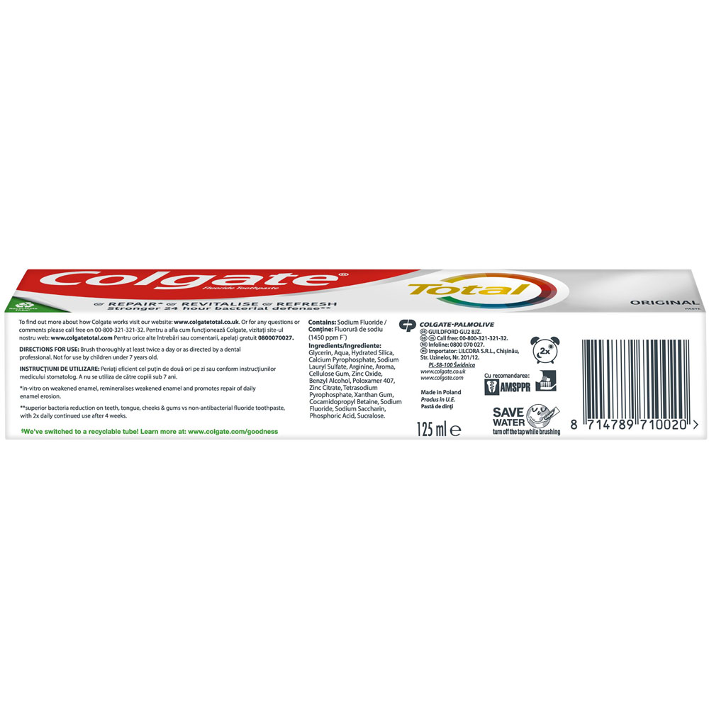 Colgate Total Advanced Fluoride Toothpaste 125ml Image 3