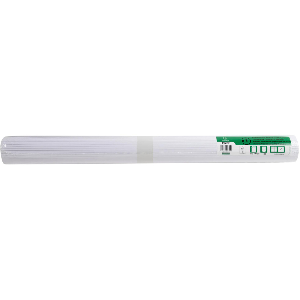 Exacompta 72gsm Plain White Flipchart Pad 5 Pack Image 2