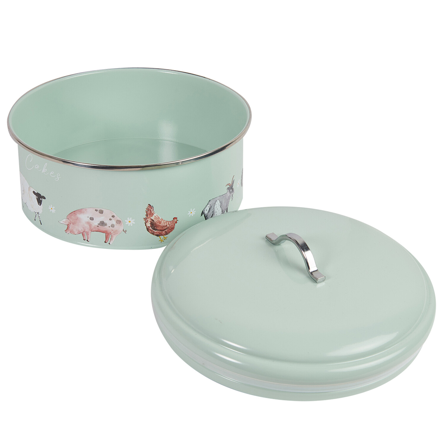 Daisy Farm Cake Canister - Sage Green Image 4