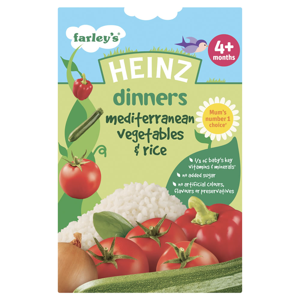 Heinz Dinners Baby Food Mediterranean Vegetables with Rice 125g Image