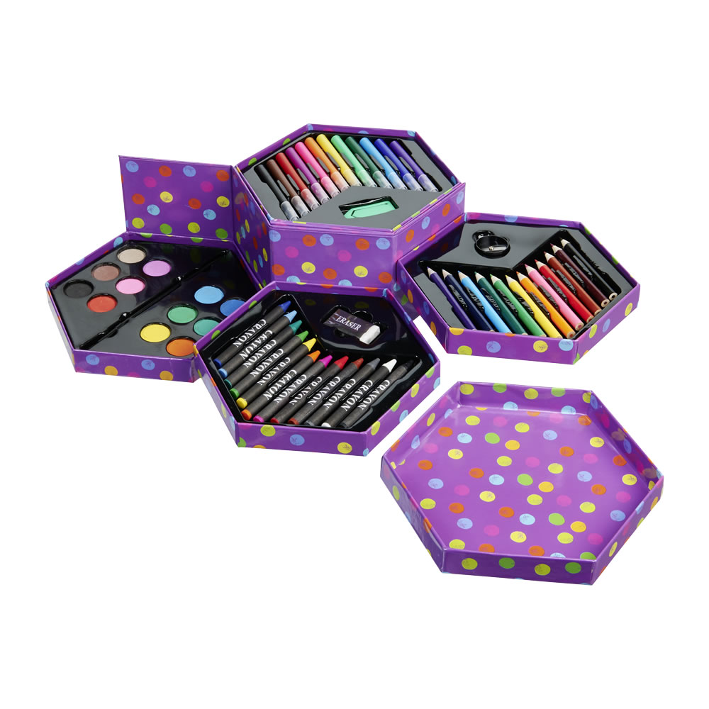Wilko 4 Tier Fold Out Colouring Box Image