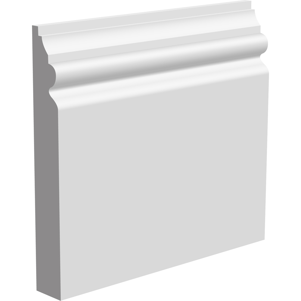 National Skirting White Primed Venice Skirting Board 18mm 120 x 4200mm Image 1