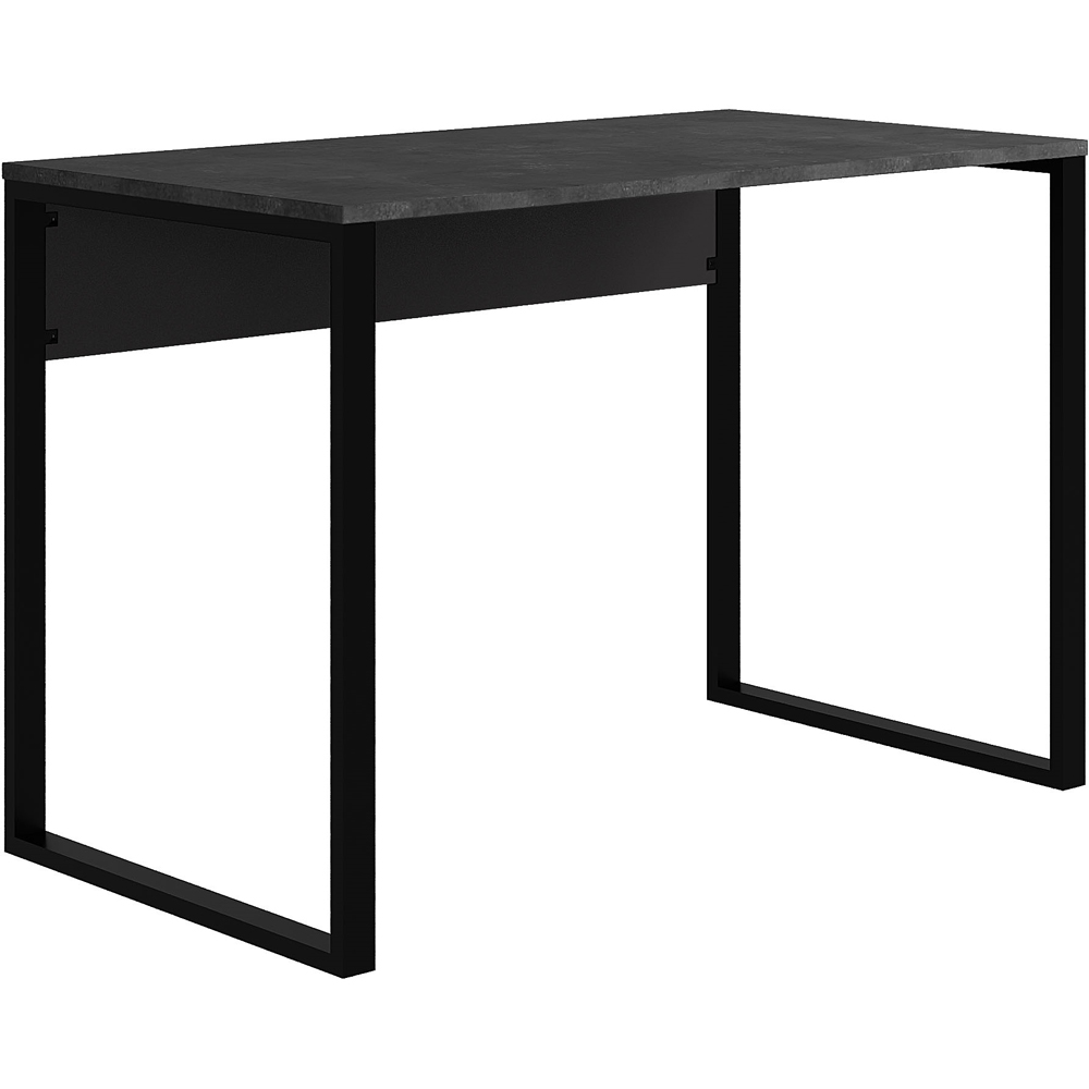 Decortie Inna Modern Multipurpose Computer Desk Retro Grey and Silky Black Image 2