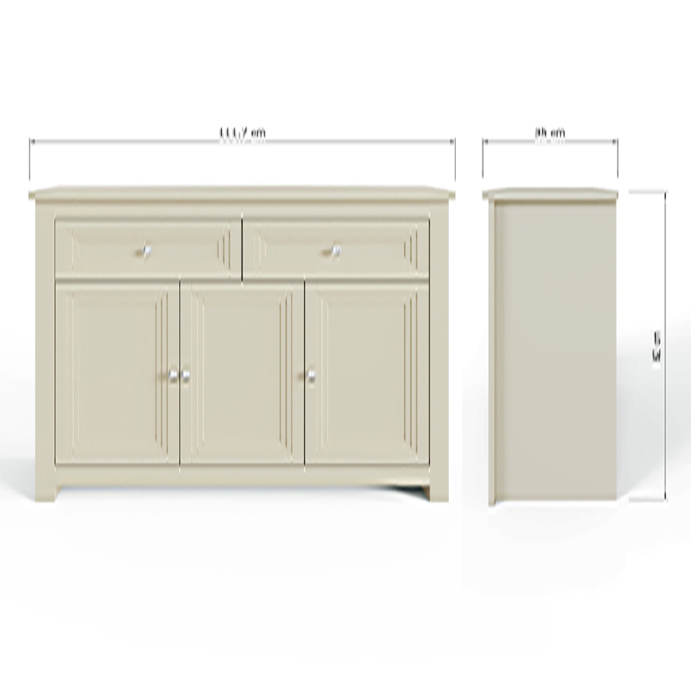 GFW Oakley 3 Door 2 Drawer Stone Sideboard Image 9