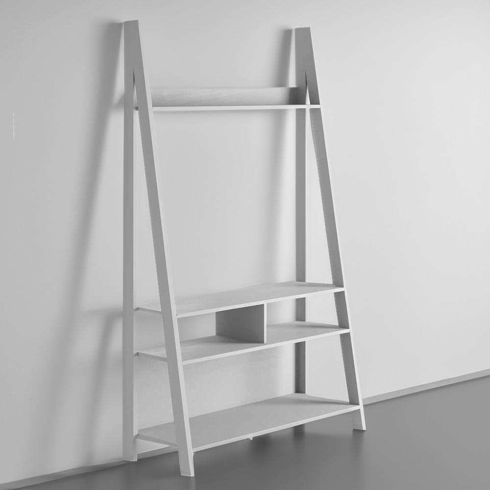 Tiva 3 Shelf Grey Ladder TV Unit Image 1
