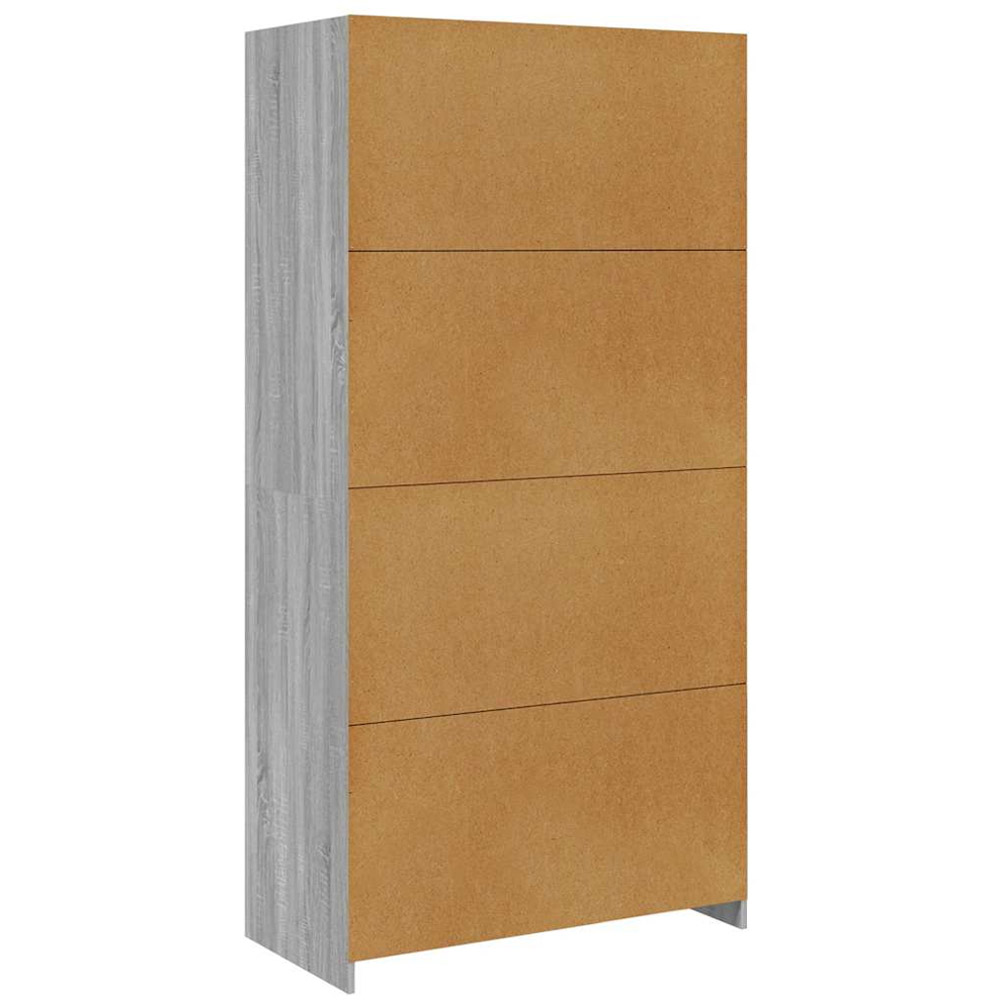 vidaXL 4 Shelf Grey Sonoma Engineered Wood Open Wardrobe Image 5