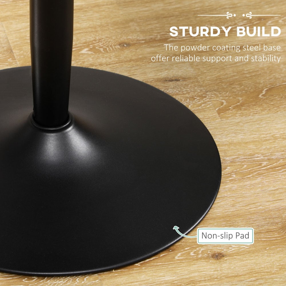 Portland 2 Seater Round Dining Table Black Image 7
