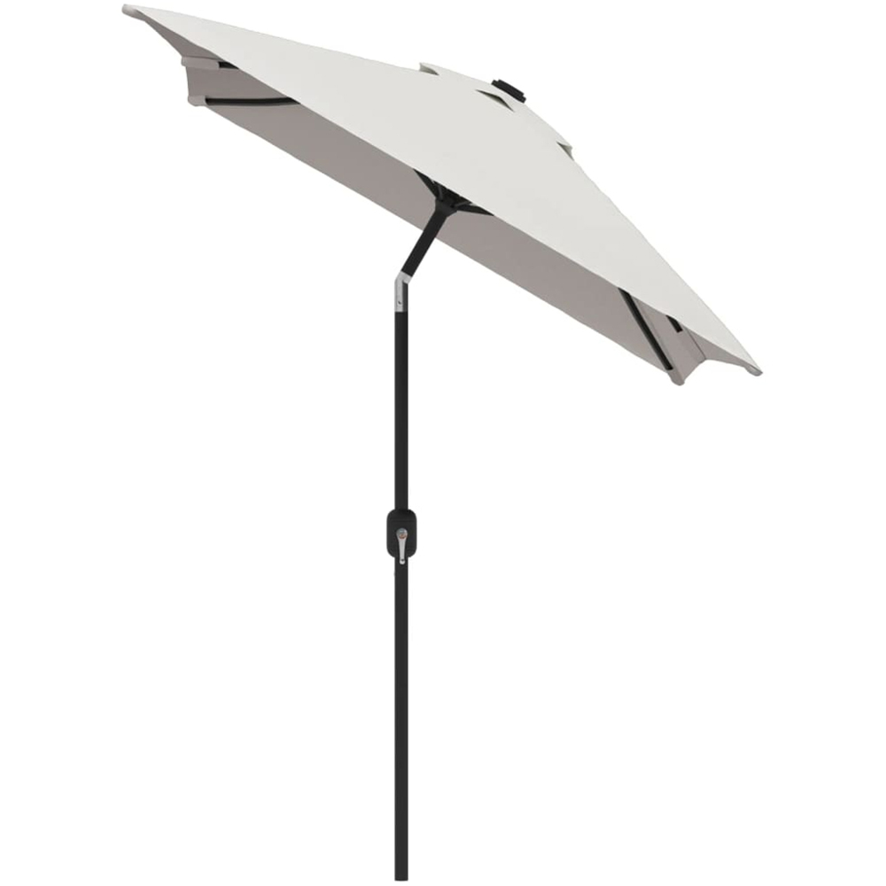 vidaXL Sand White Rectangular Crank and Tilt Garden Parasol 2 x 3m Image 2