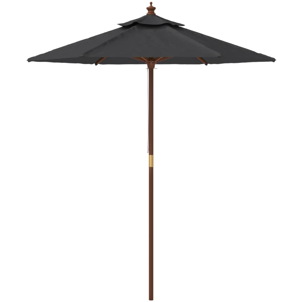 vidaXL Black Garden Parasol 2.3 x 1.9m Image 3