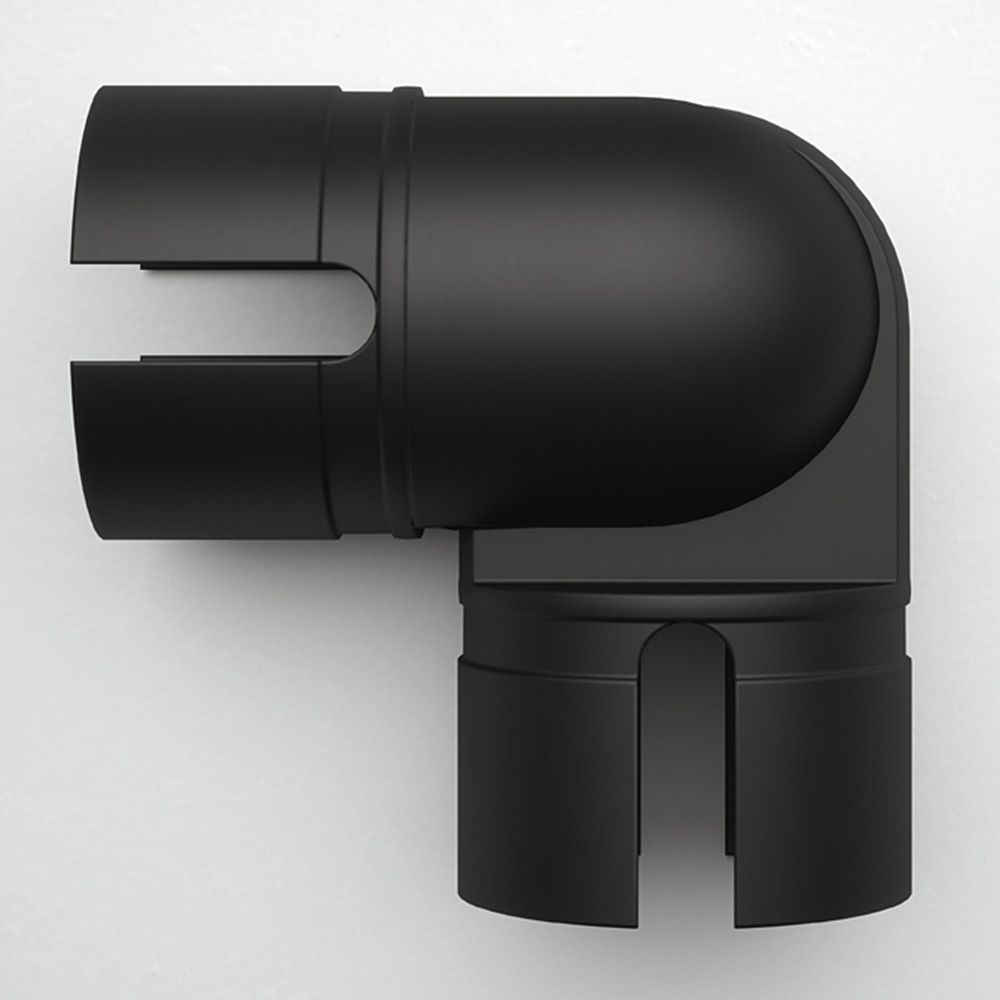 Rothley Matt Black Stair Handrail Adjustable Elbow Image 3