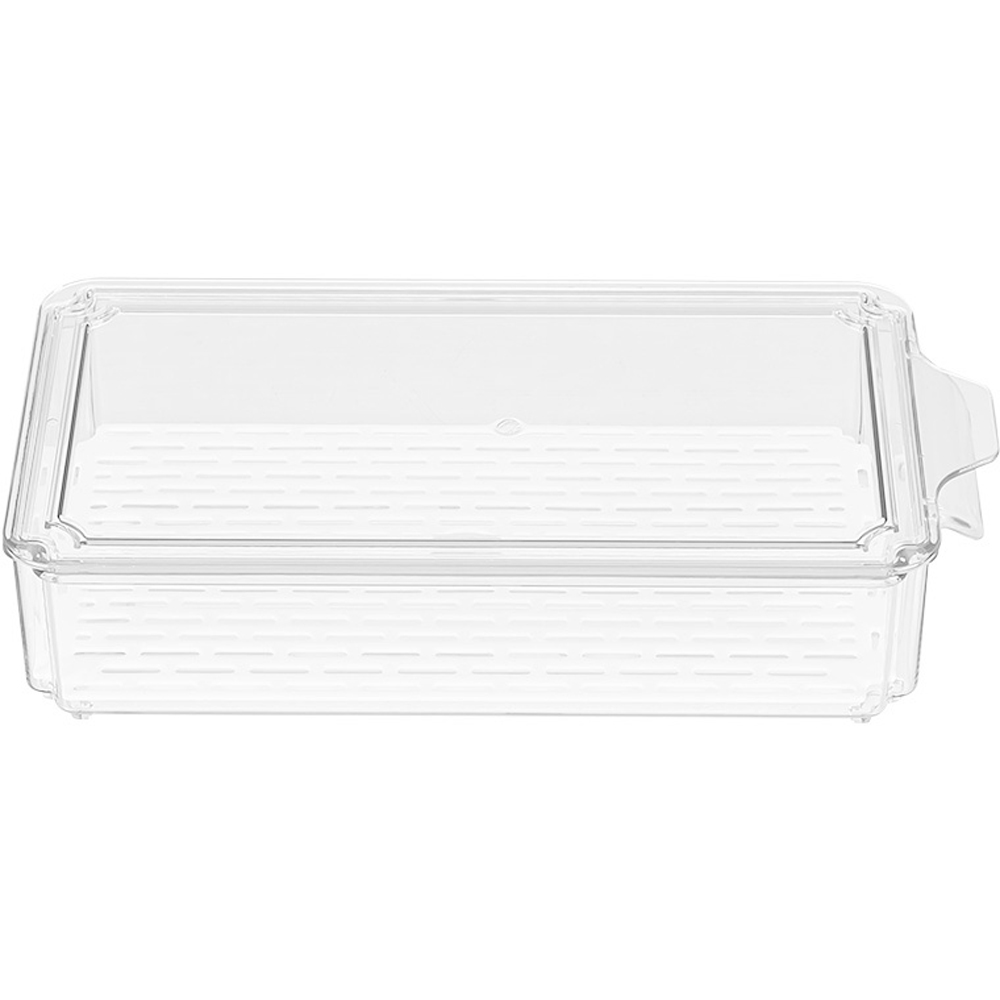 Living and Home Clear Stackable Fridge Organiser Storage Box Set with Egg Holder 7 Pack Image 4