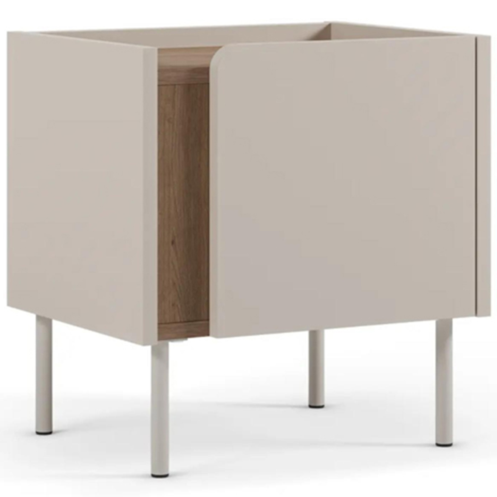 Decortie Norm Single Door Natural Oak Bedside Table Image 2