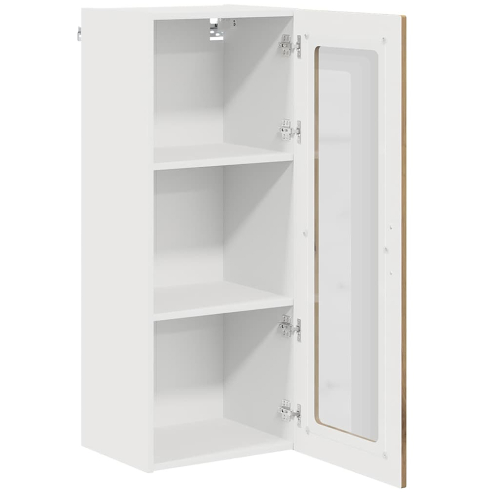 vidaXL Single Glass Door Artisan Oak Kitchen Wall Cabinet Image 5