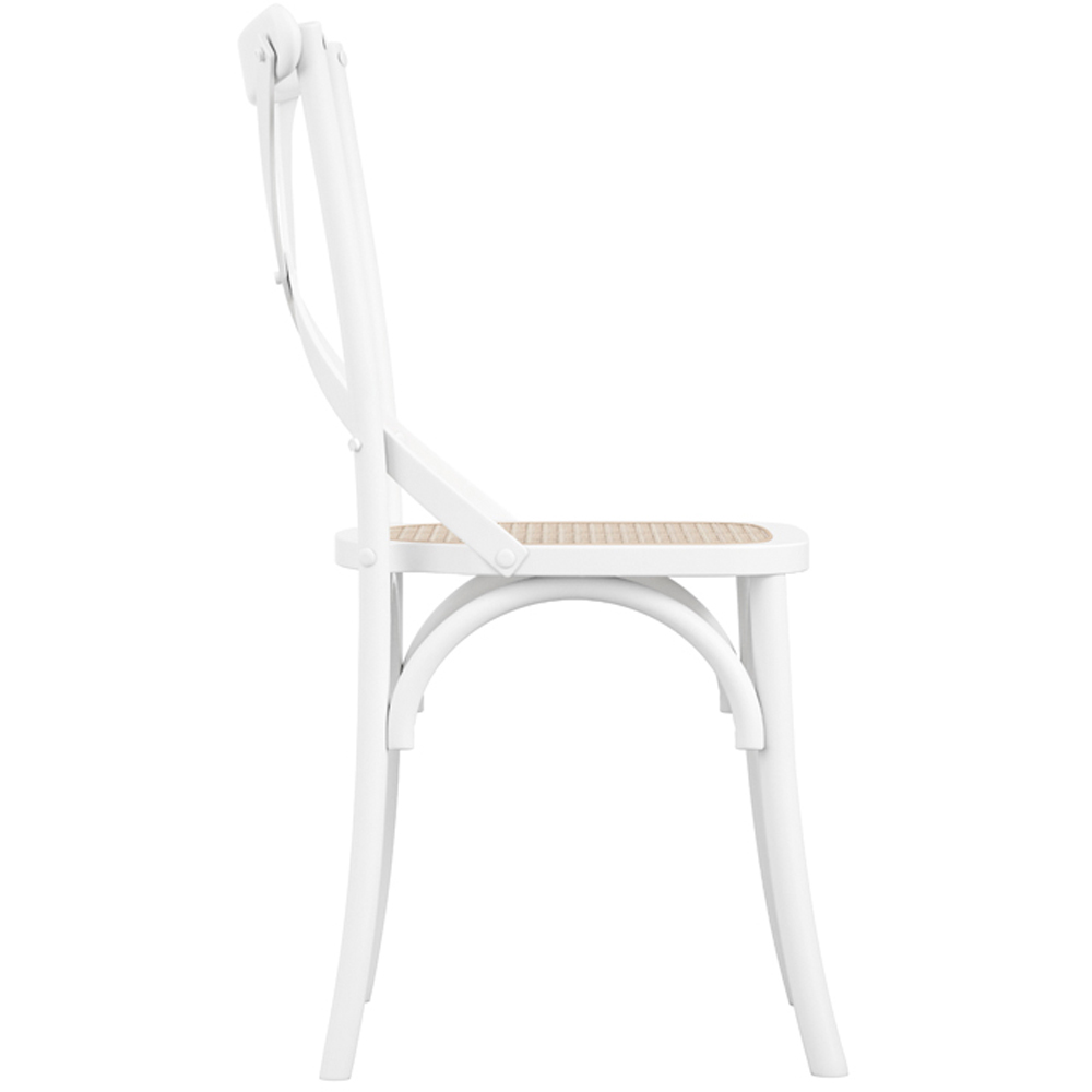 Fitzroy Set of 2 White Cane Dining Chair Image 5