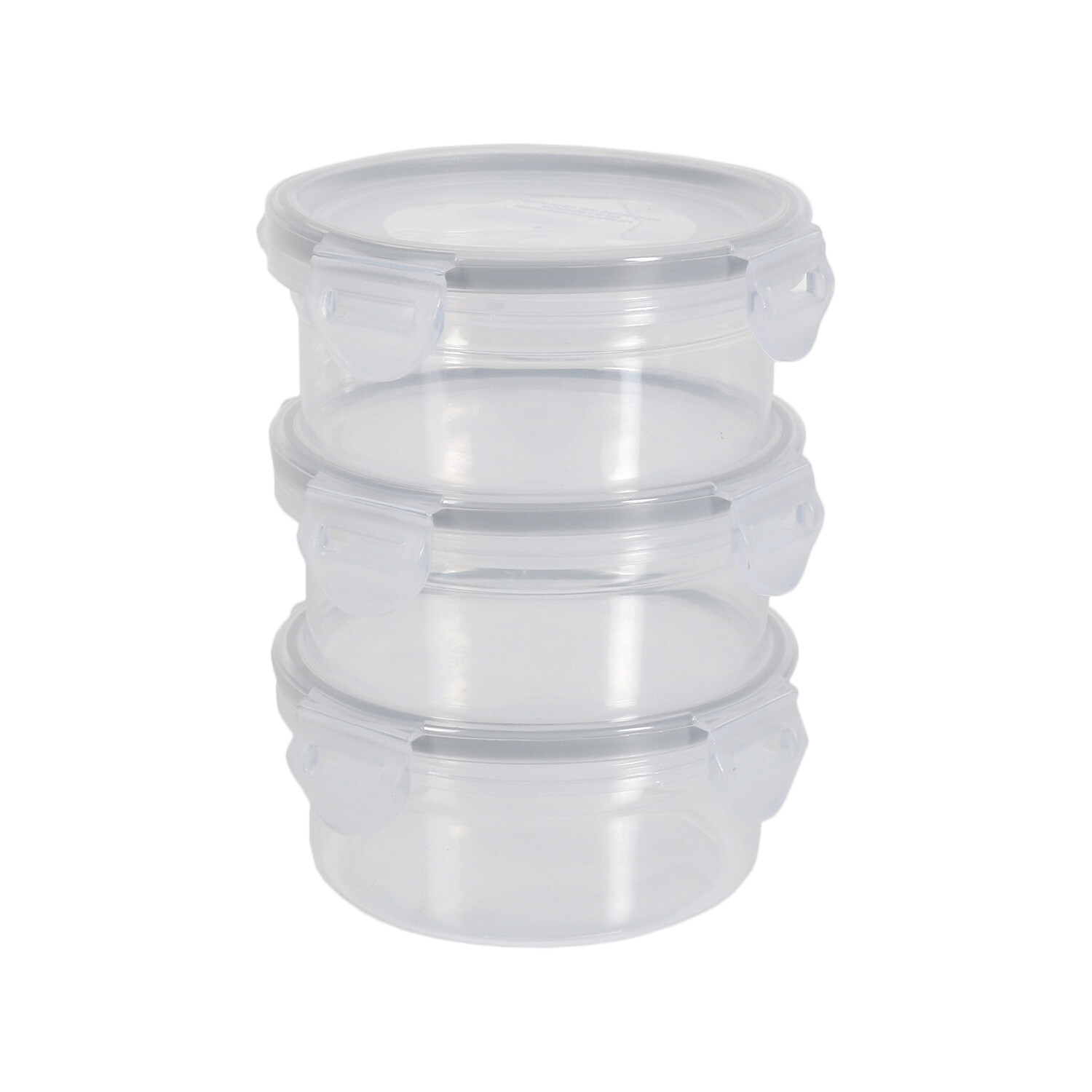 200ml Round Clip and Lock Food Containers 3 Pack Image