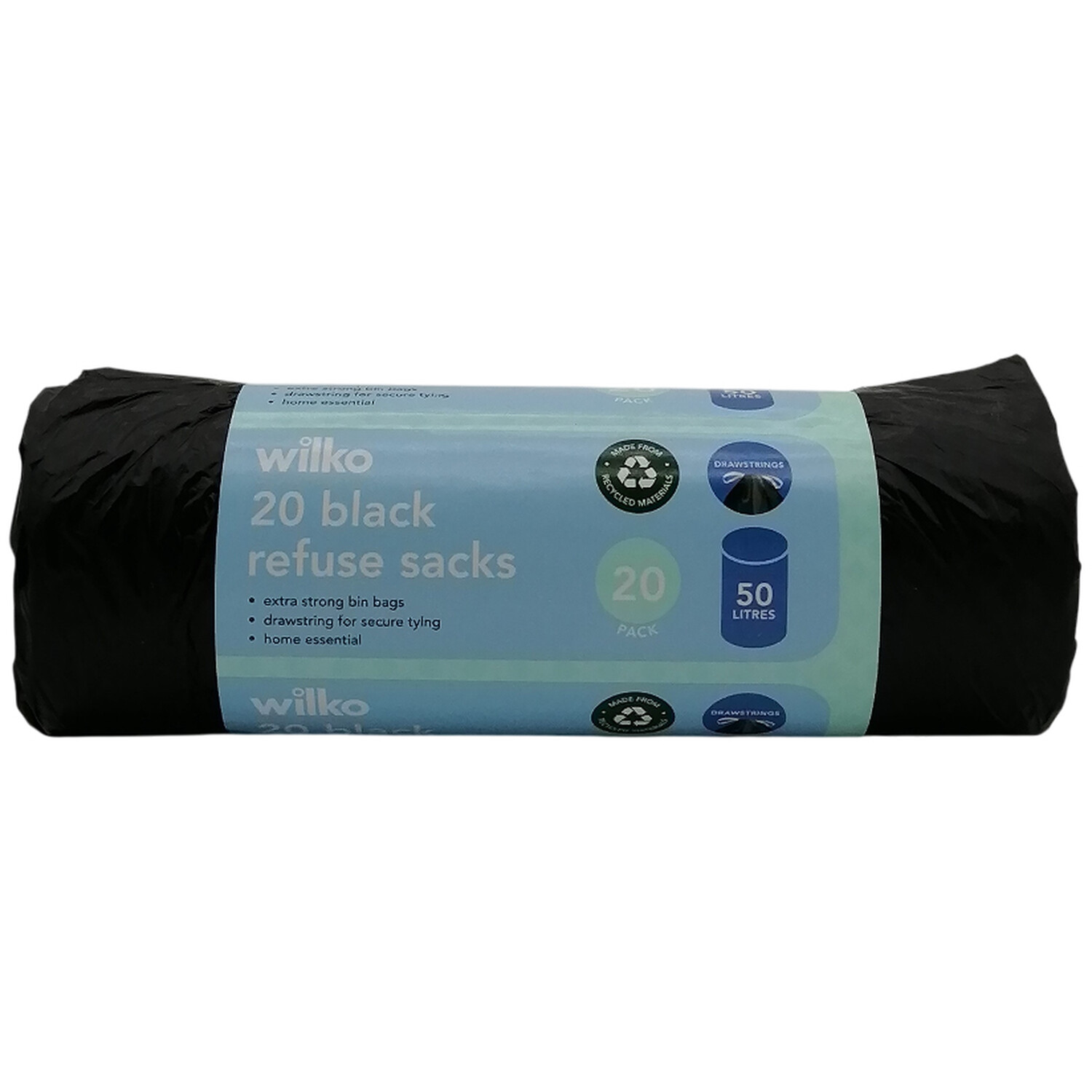 Pack of 20 Drawstring Refuse Sacks 50L Image