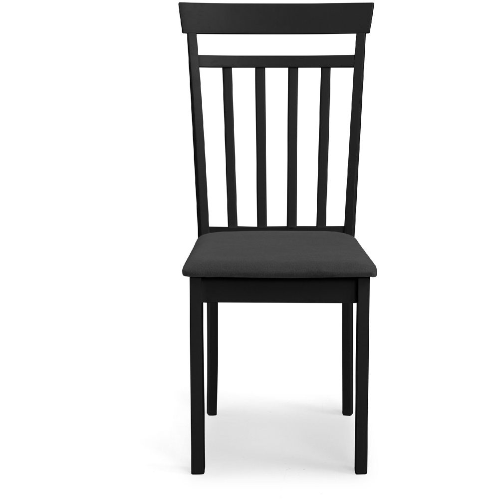 Julian Bowen Coast Set of 2 Black Dining Chair Image 4