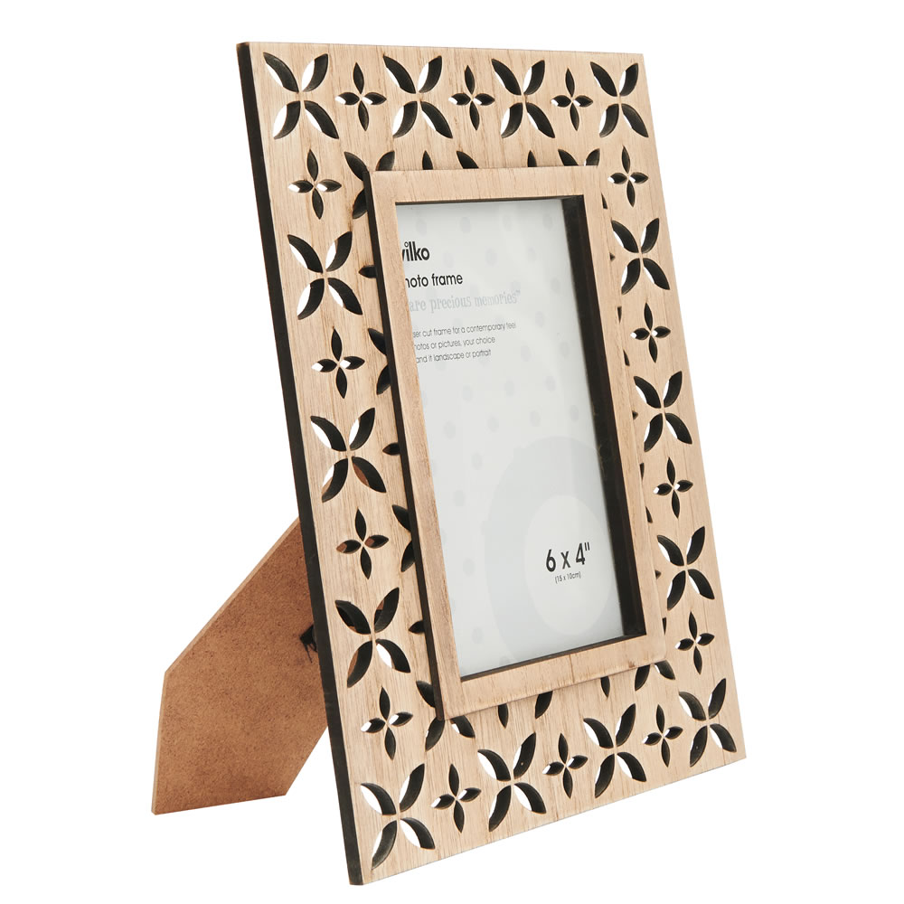 Wilko Wooden Laser Cut Photo Frame 19 x 24cm Wilko