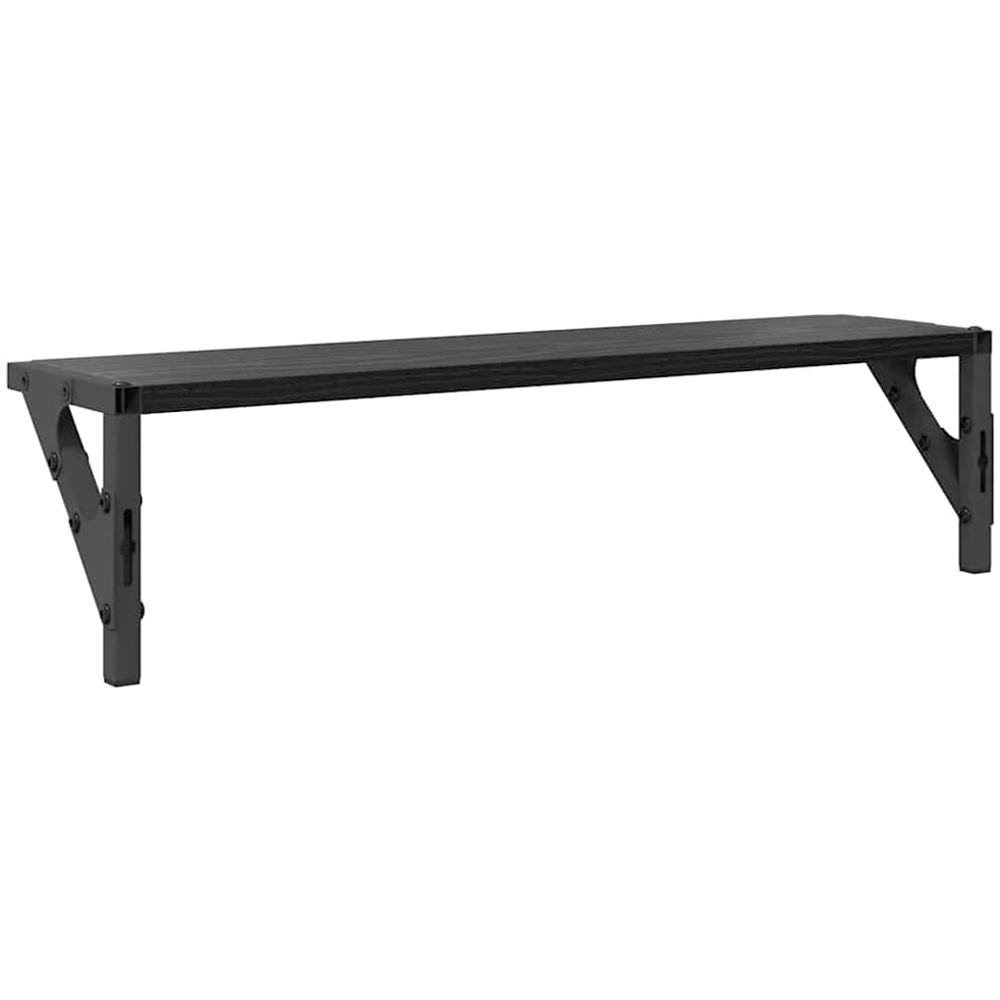 vidaXL 60 x 15cm Black Oak Wall Shelf Set of 2 Image 7