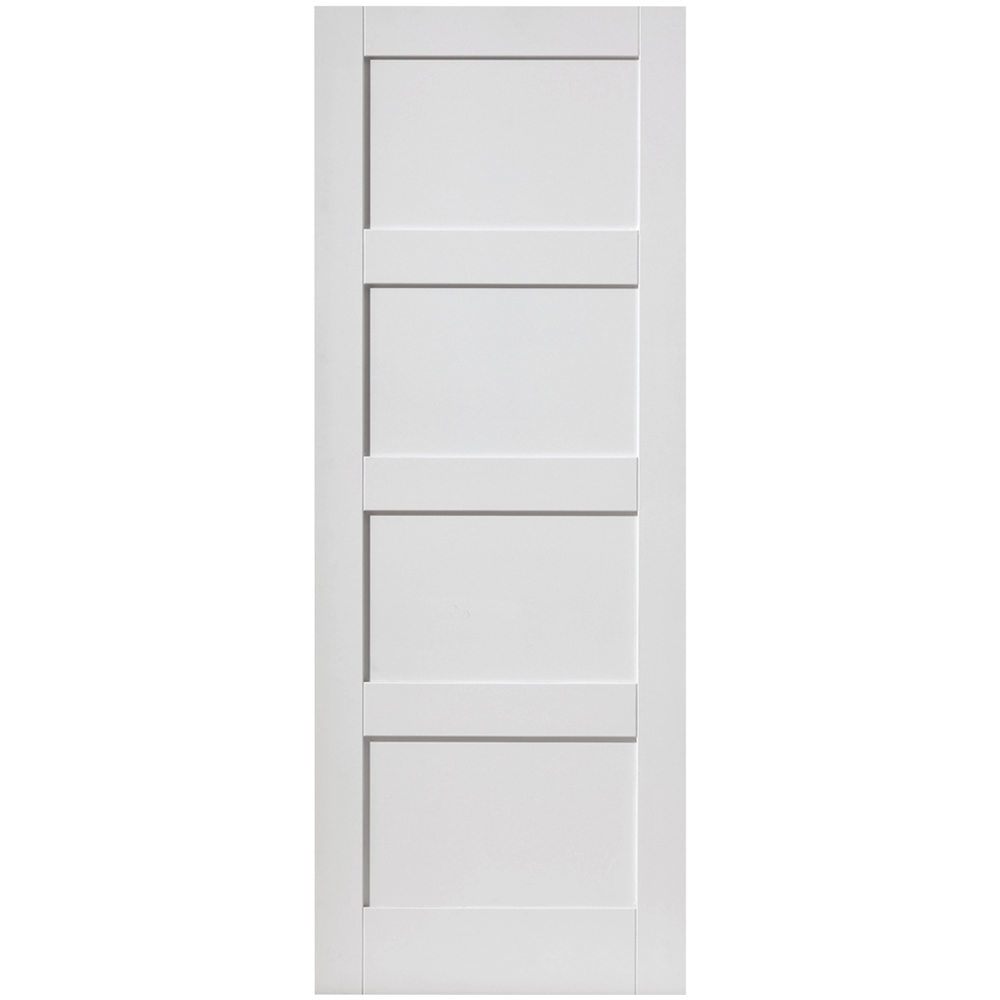 JB Kind Montserrat White Primed FD30 Internal Door 1981 x 838mm Image 1