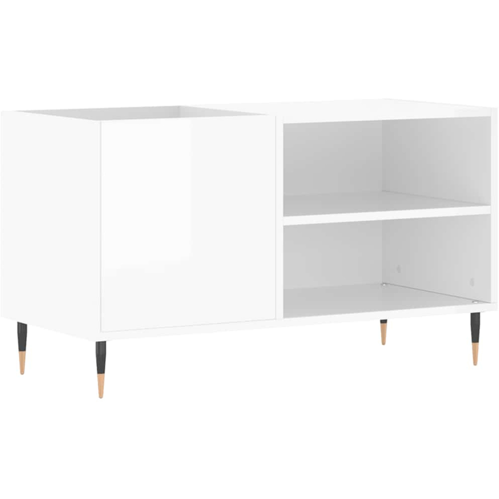 vidaXL 2 Shelf White Record Cabinet Image 2