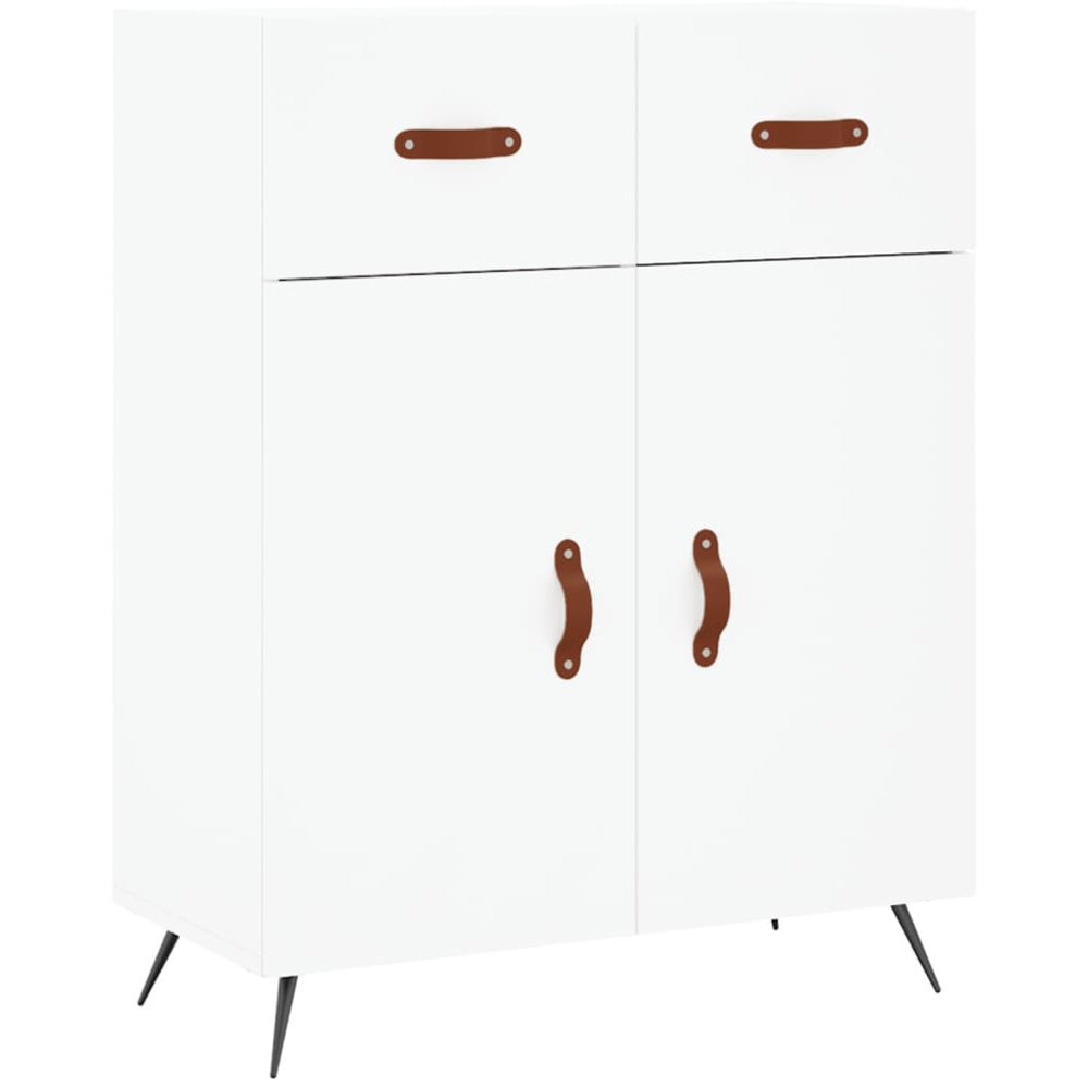 vidaXL 2 Door 2 Drawer White Sideboard Image 2