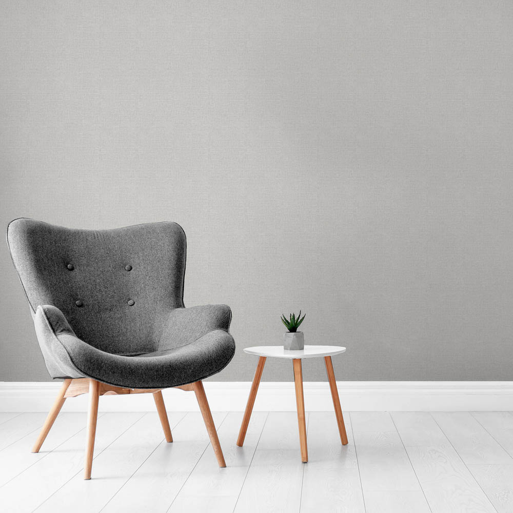 Arthouse Luxury Plain Soft Silver Wallpaper Image 3