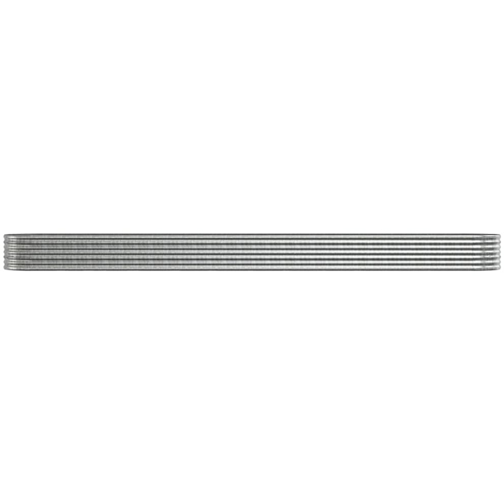 vidaXL Silver Galvanised Steel Raised Garden Bed 512 x 80 x 36cm Image 2