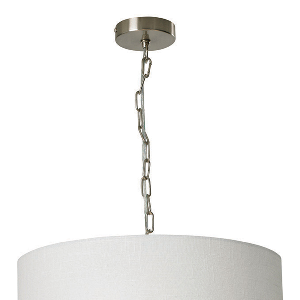 The Lighting and Interiors Satin Nickel Grantham 3 Lamp Holders Ceiling Light Image 3