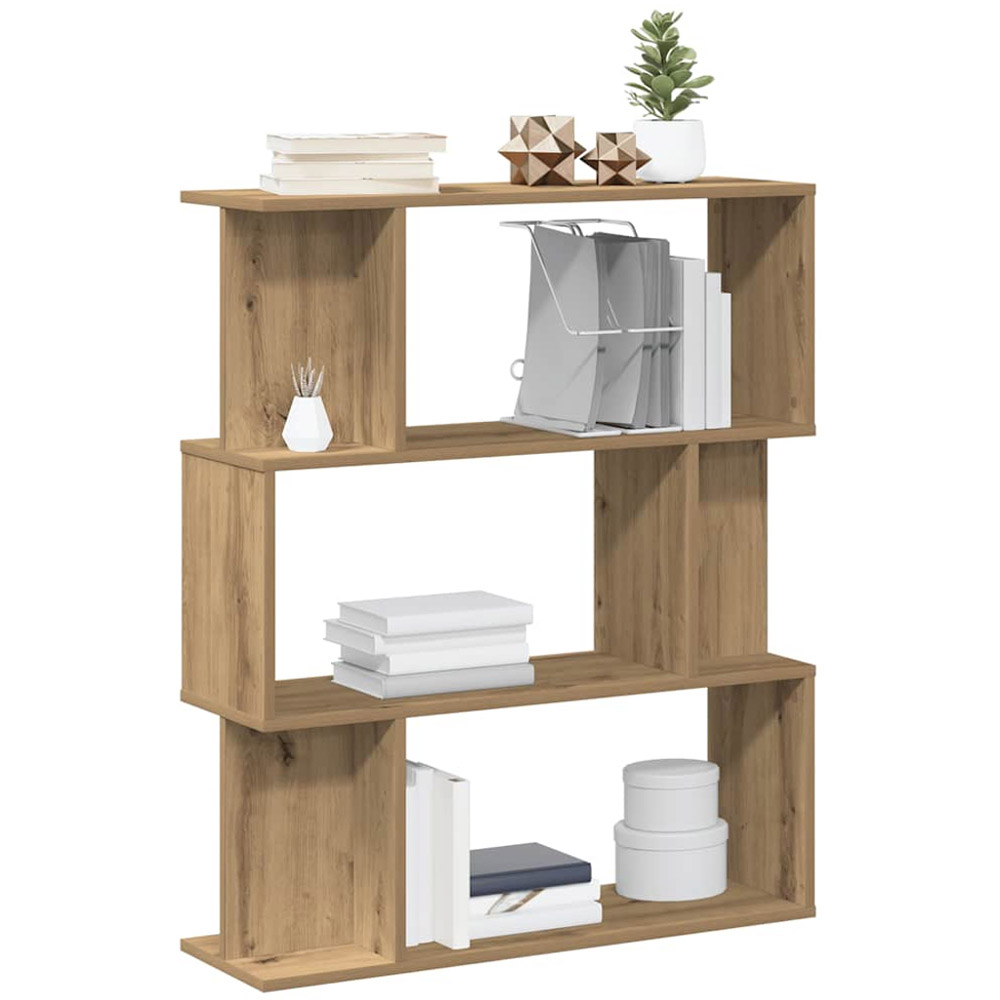 vidaXL 6 Shelf Artisan Oak Bookcase Image 3