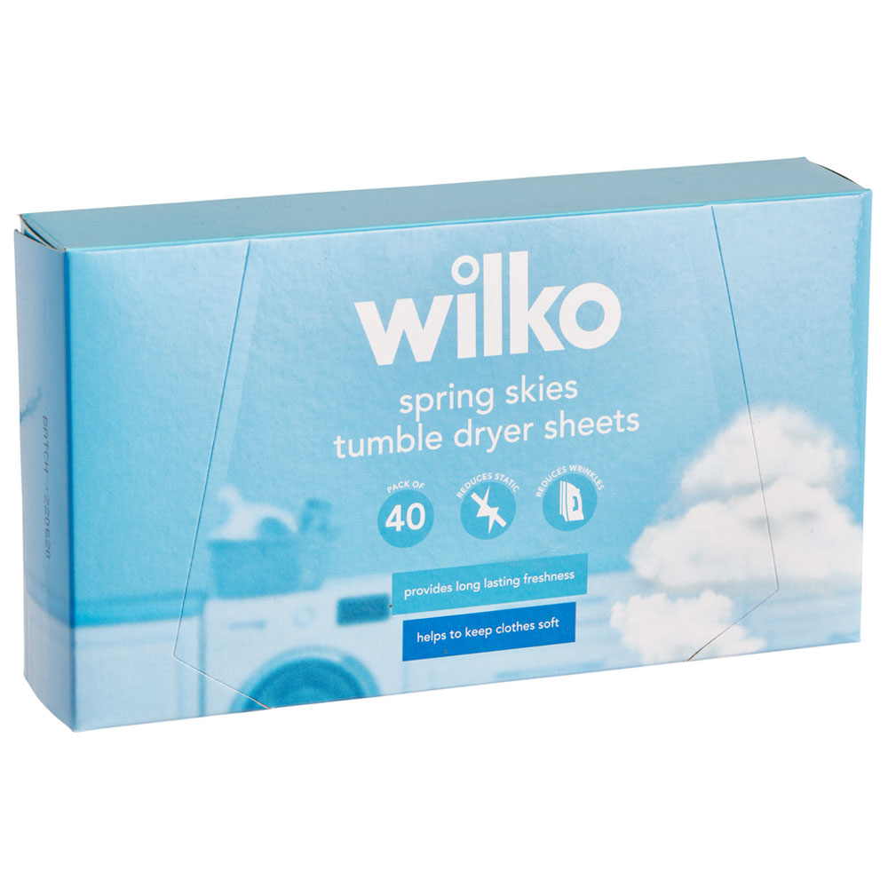 Wilko Spring Skies Tumble Dryer Sheets 40 Pack   Image 2