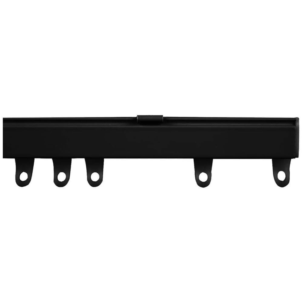 New Edge Blinds 500cm Fineline Aluminium Black Curtain Track Image