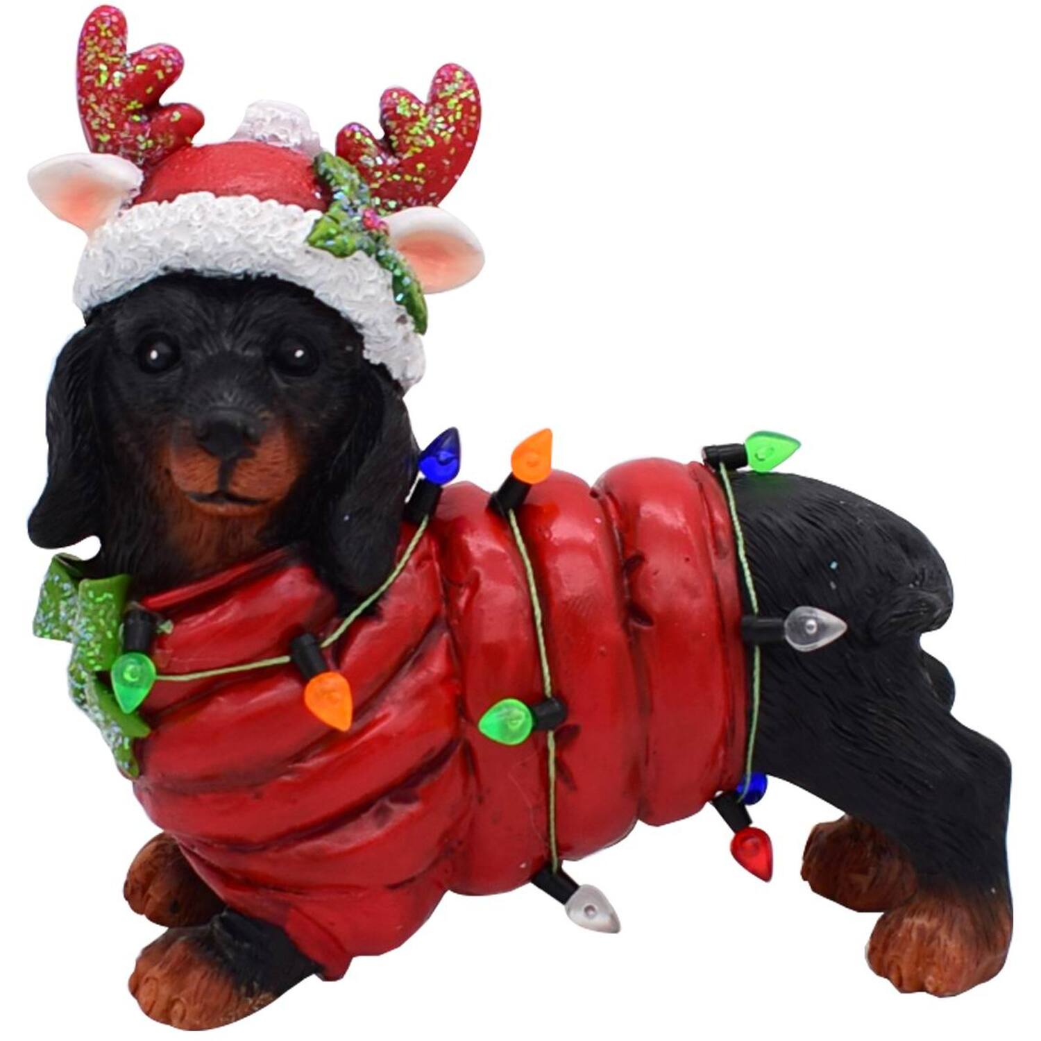 Black Christmas Dog Decoration Ornament Image