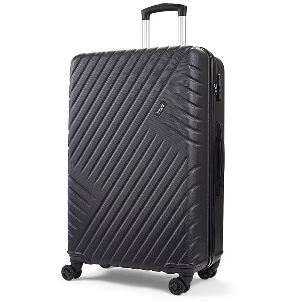 Rock Santiago Set of 3 Black Hardshell Suitcases Image 2