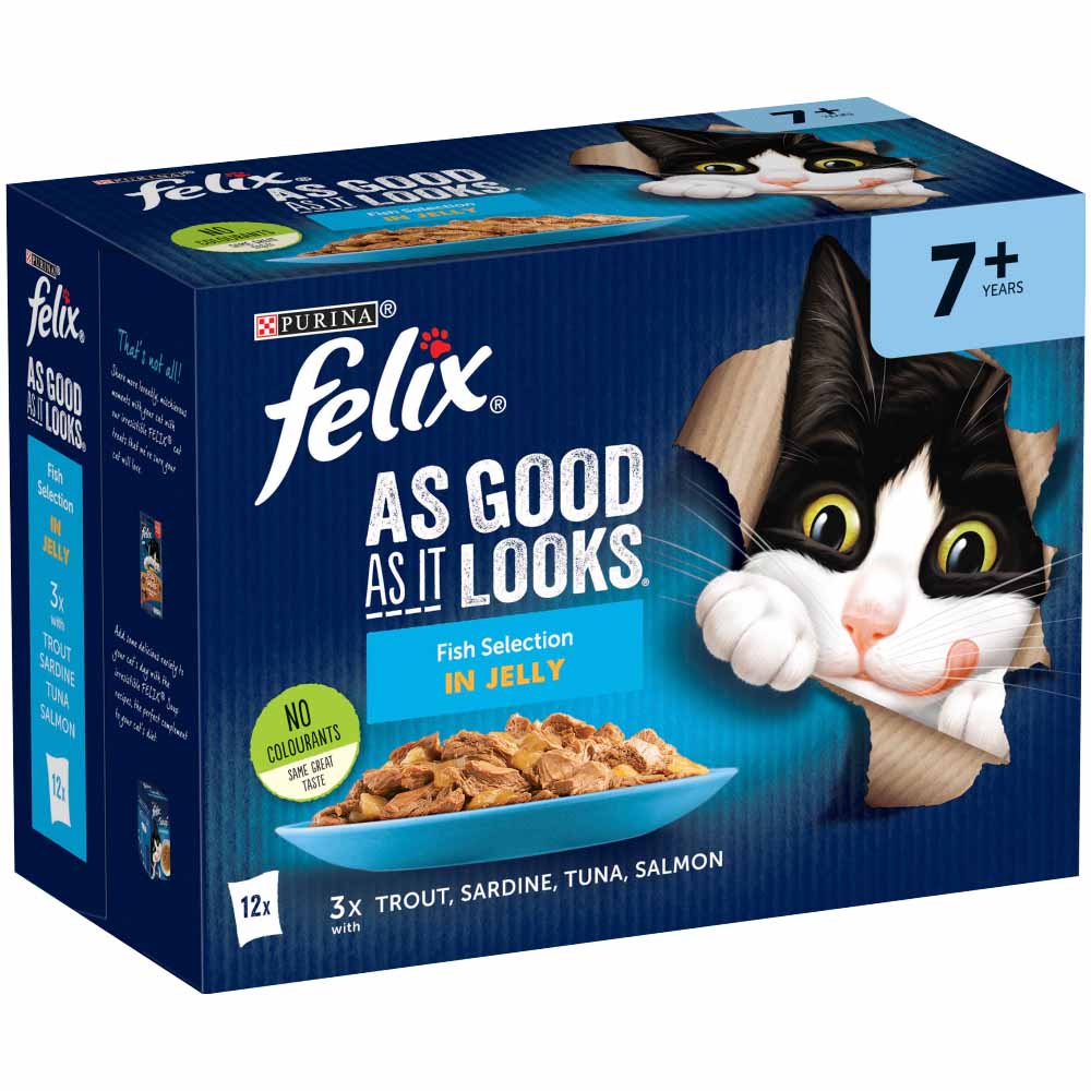 Felix As Good As It Looks Senior Cat Food Fish 12 x 100g Image 3