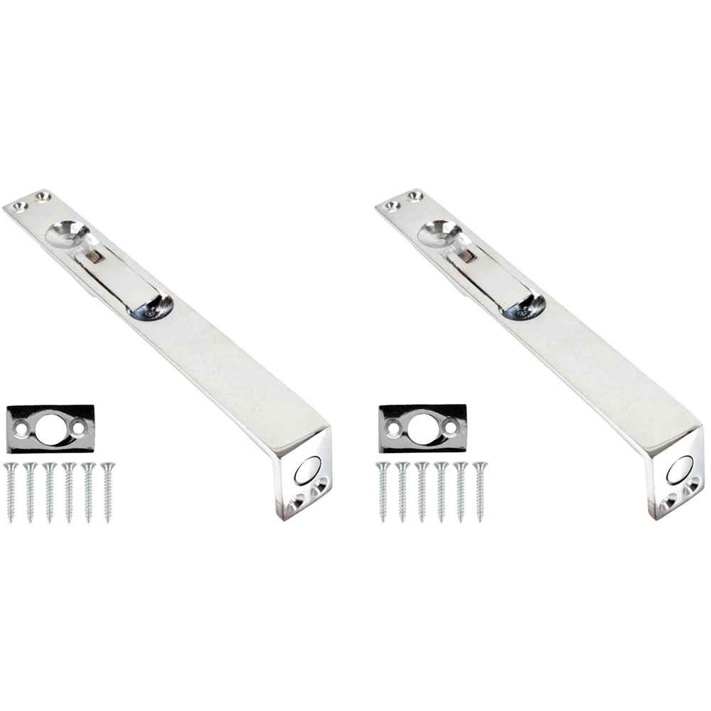 Golden Grace Polished Chrome Lever Action Flush Bolt Set 2 Pack Image