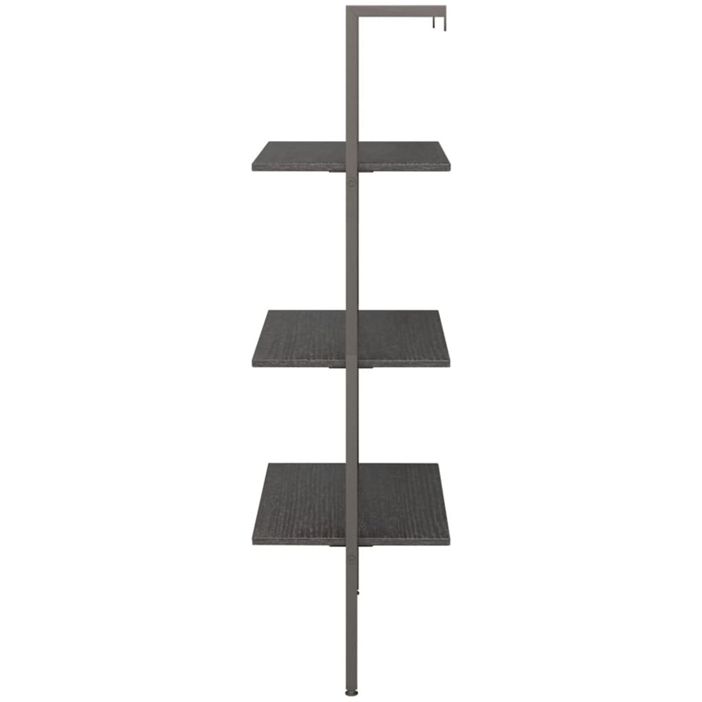 vidaXL 3-Tier Black Leaning Shelf Image 4