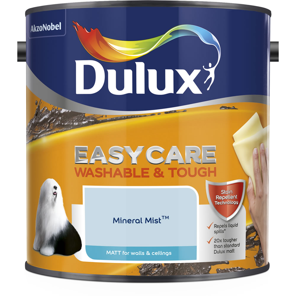 Dulux Easycare Matt Emulsion Paint Mineral Mist 2.5L Image 1