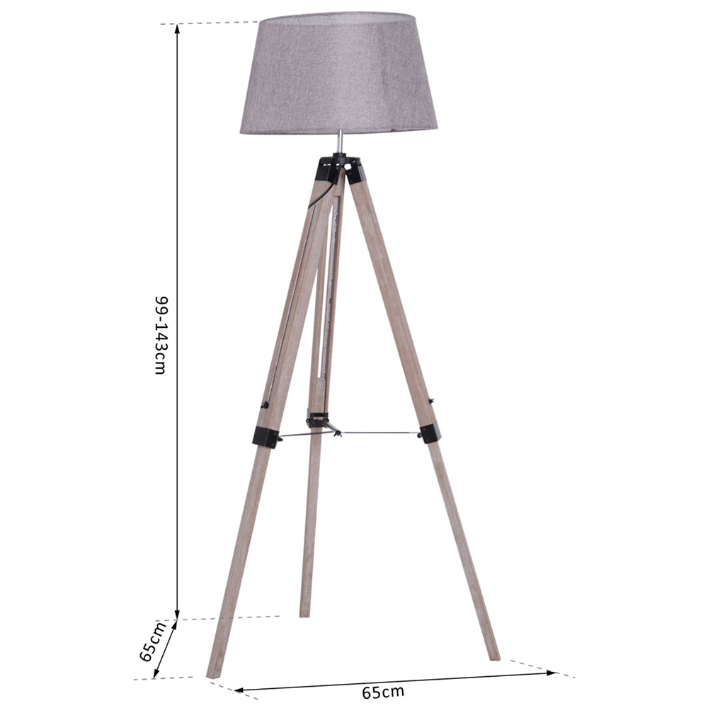 HOMCOM Wooden Adjustable Tripod Image 6