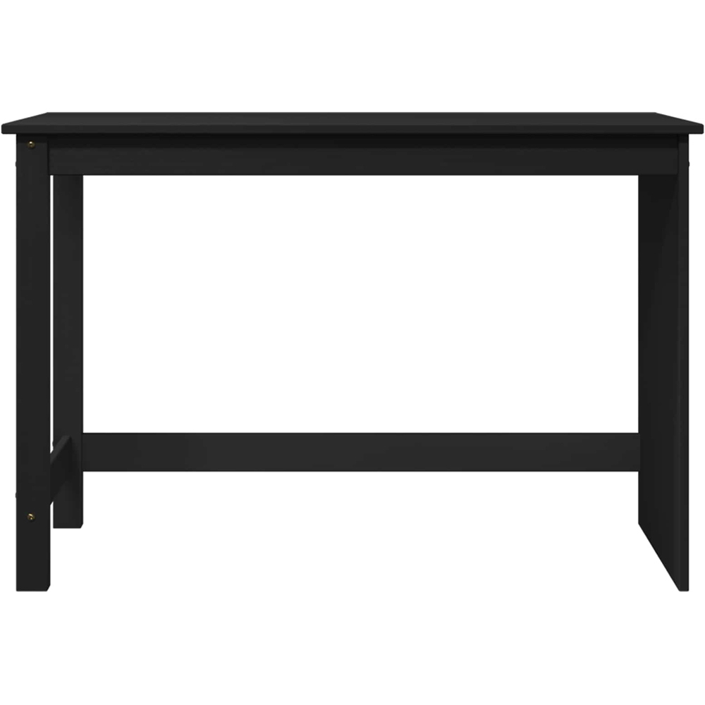 vidaXL Minimalist Compact Pine Wood Desk Black Image 4