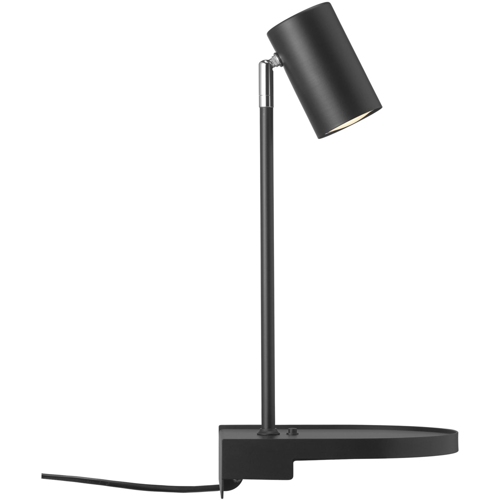 Nordlux Cody Black Wall Lamp with Shelf Image 5