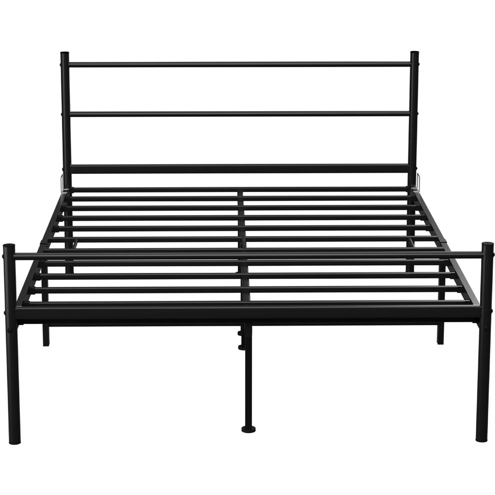 House Of Home Double Black Extra Strong Metal Bed Frame Image 2