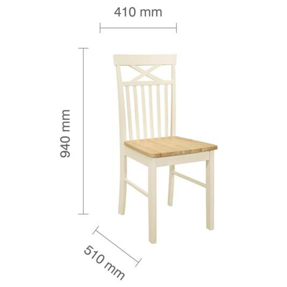 Chatsworth Set of 2 Oak Dining Chair Image 7