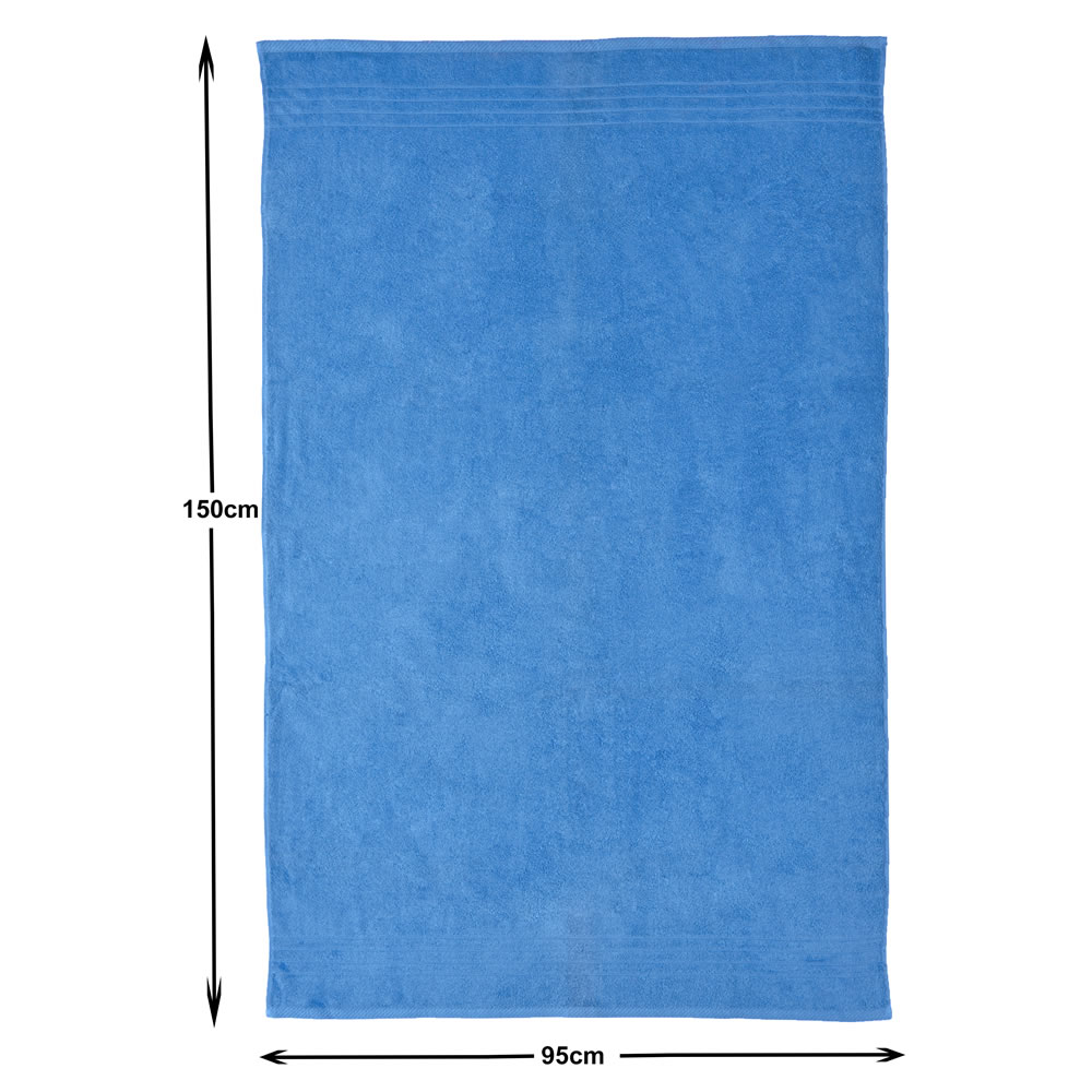 Wilko Deep Blue Bath Sheet Image 3