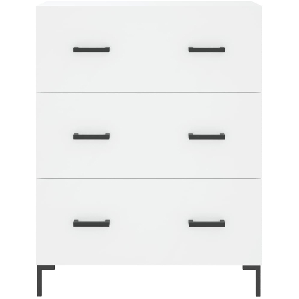 vidaXL 3 Drawer White Sideboard Image 5